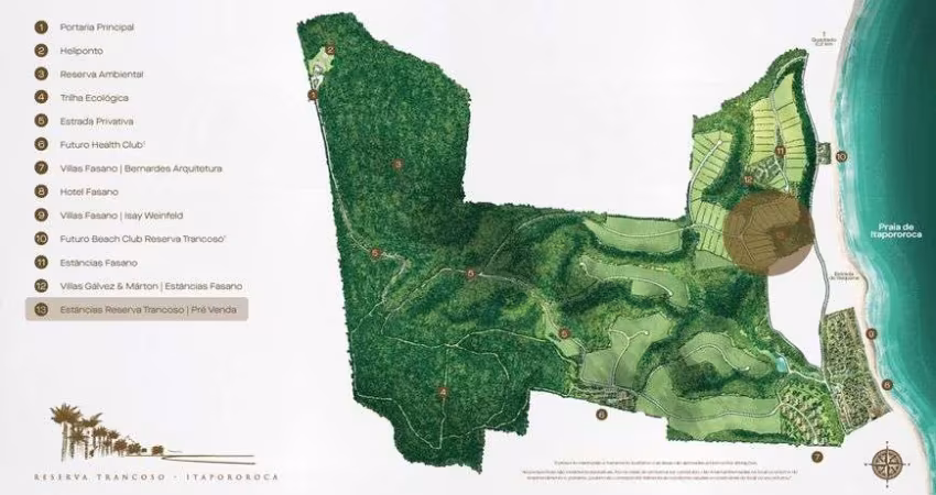 Lote à Venda no Condomínio Estâncias Reserva Trancoso, Praia de Itapororoca, Porto Seguro - BA