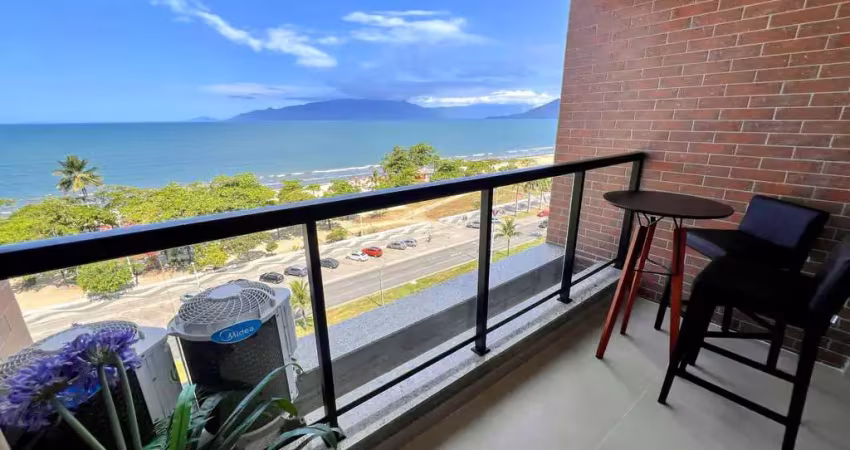 Apartamento para locação definitiva frente mar no indaiá, caraguatatuba, sp