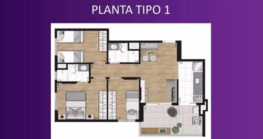 Apartamento com 2 quartos à venda na Avenida Dep. Rubéns Granja, Vila Vermelha, São Paulo