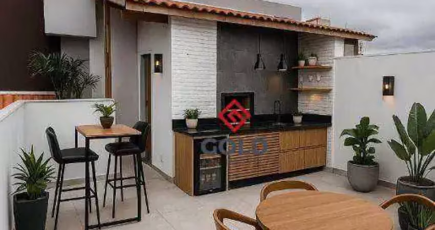 Cobertura com 2 dormitórios à venda, 73 m² por r$ 334.000,00 - jardim pilar - santo andré/sp