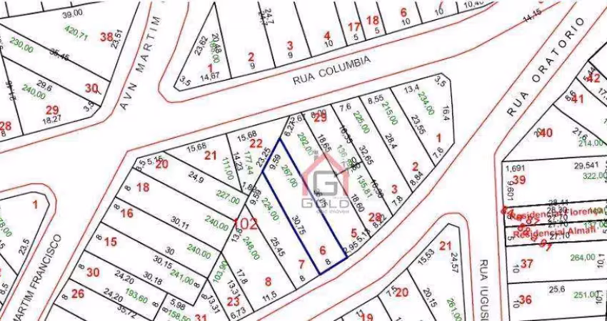 Terreno à venda, 267 m² por r$ 425.000,00 - parque das nações - santo andré/sp