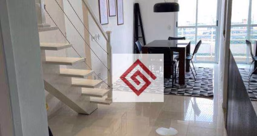 Cobertura com 3 dormitórios para alugar, 118 m² por R$ 4.900,00/mês - Casa Branca - Santo André/SP