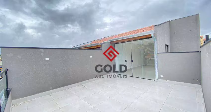 Cobertura com 2 dormitórios à venda, 100 m² por r$ 480.000,00 - parque novo oratório - santo andré/sp