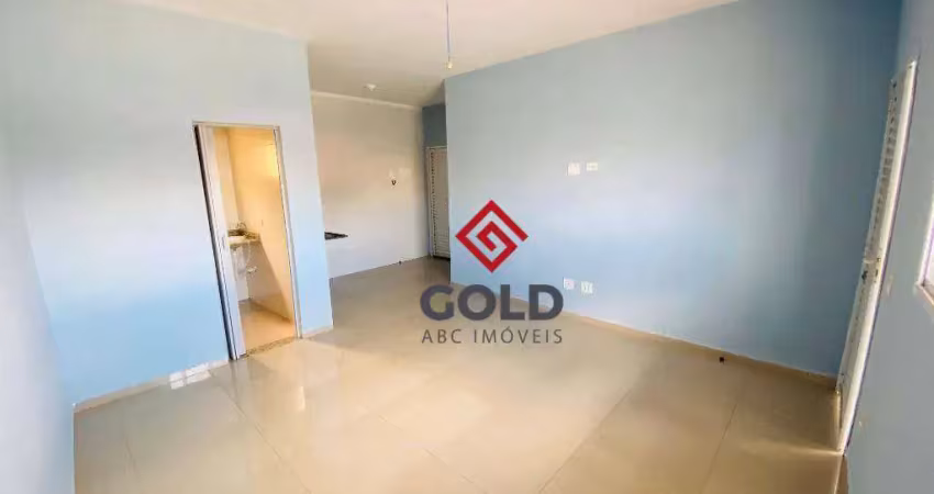 Kitnet com 1 dormitório para alugar, 35 m² por r$ 1.295,00/mês - parque novo oratório - santo andré/sp