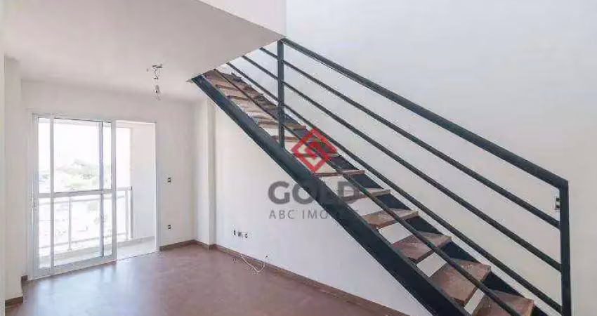 Cobertura com 2 dormitórios para alugar, 80 m² por r$ 3.779,00/mês - vila pires - santo andré/sp