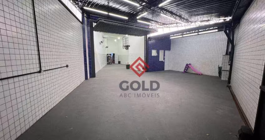 Galpão para alugar, 163 m² por r$ 4.979,00/mês - vila camilópolis - santo andré/sp