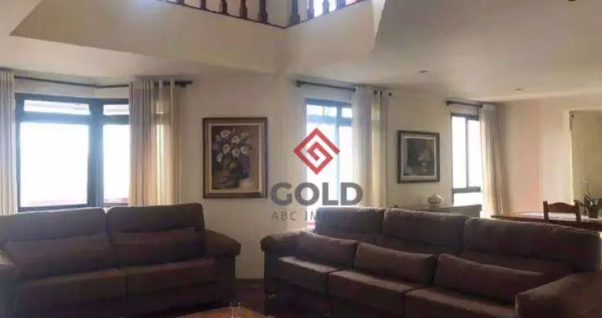 Apartamento duplex com 5 dormitórios para alugar, 300 m² por r$ 10.649,17/mês - vila bastos - santo andré/sp