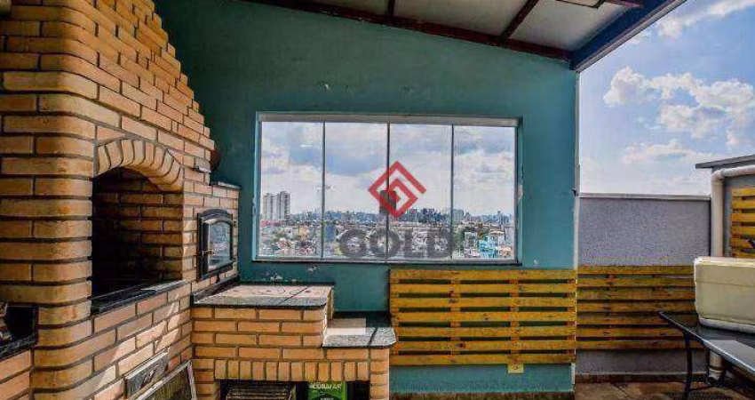 Cobertura com 2 dormitórios para alugar, 100 m² por R$ 2.832,65/mês - Parque João Ramalho - Santo André/SP