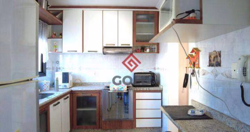 Apartamento com 3 dormitórios para alugar, 87 m² por R$ 2.934,00/mês - Parque das Nações - Santo André/SP