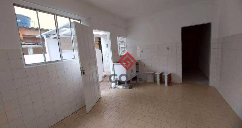 Casa com 1 dormitório para alugar, 30 m² por R$ 950,00/mês - Parque Novo Oratório - Santo André/SP