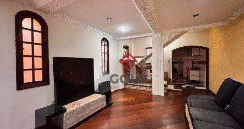 Sobrado com 3 dormitórios para alugar, 350 m² por r$ 4.255,00/mês - vila eldízia - santo andré/sp