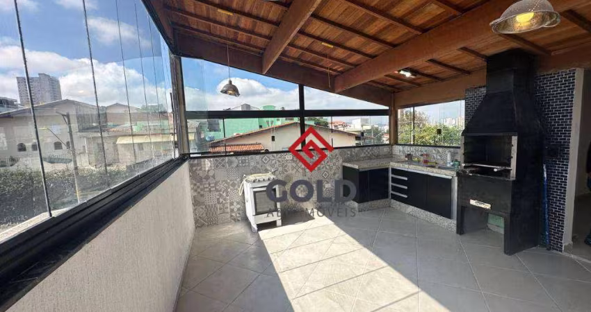 Cobertura com 2 dormitórios para alugar, 96 m² por R$ 3.482,00/mês - Bangu - Santo André/SP