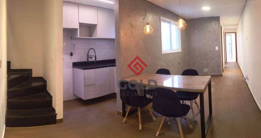 Cobertura com 2 dormitórios, 84 m² - venda por R$ 460.000,00 ou aluguel por R$ 2.783,00/mês - Vila Camilópolis - Santo André/SP