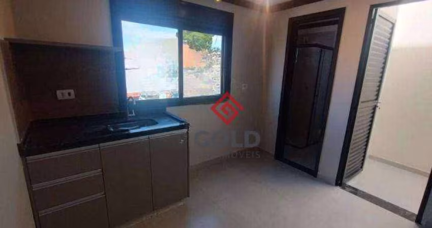 Kitnet com 1 dormitório para alugar, 21 m² por R$ 2.050,01/mês - Bangu - Santo André/SP
