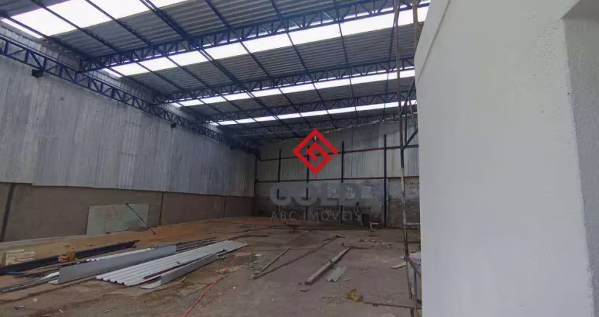 Galpão para alugar, 500 m² por r$ 19.200,00/mês - parque joão ramalho - santo andré/sp