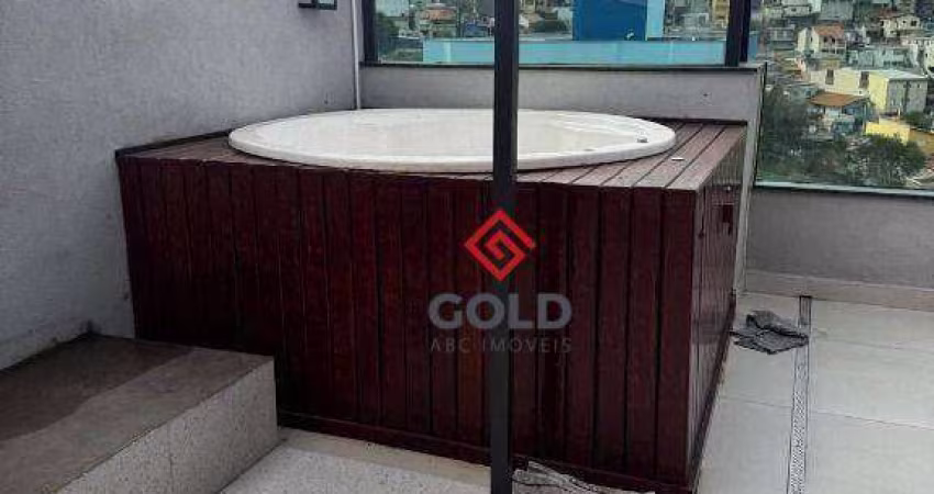 Cobertura com 2 dormitórios para alugar, 103 m² por R$ 3.970,00/mês - Vila Curuçá - Santo André/SP