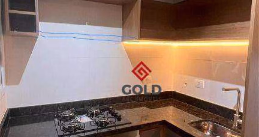 Apartamento com 2 dormitórios para alugar, 55 m² por R$ 3.145,00/mês - Campestre - Santo André/SP