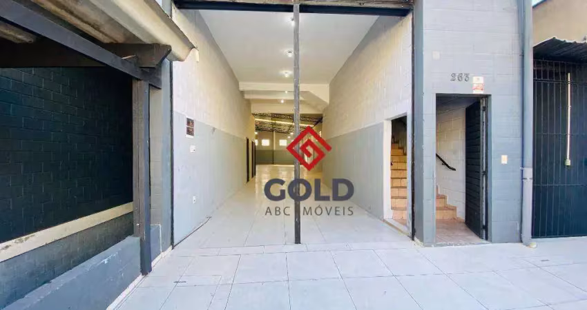 Galpão para alugar, 530 m² por r$ 13.500,00/mês - jardim guarará - santo andré/sp