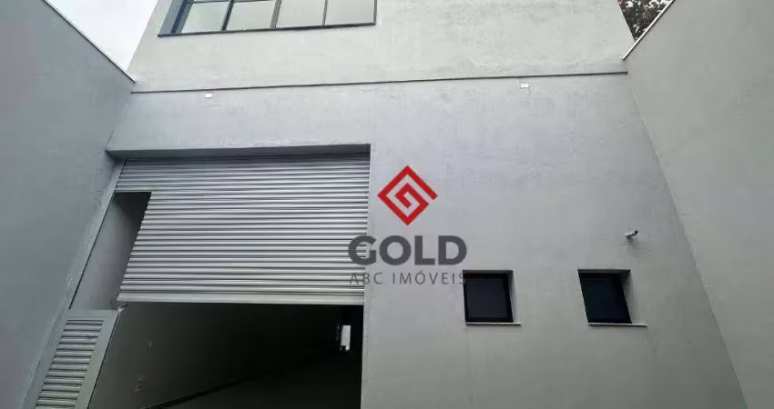 Salão para alugar, 368 m² por r$ 27.300,00/mês - jardim santo alberto - santo andré/sp