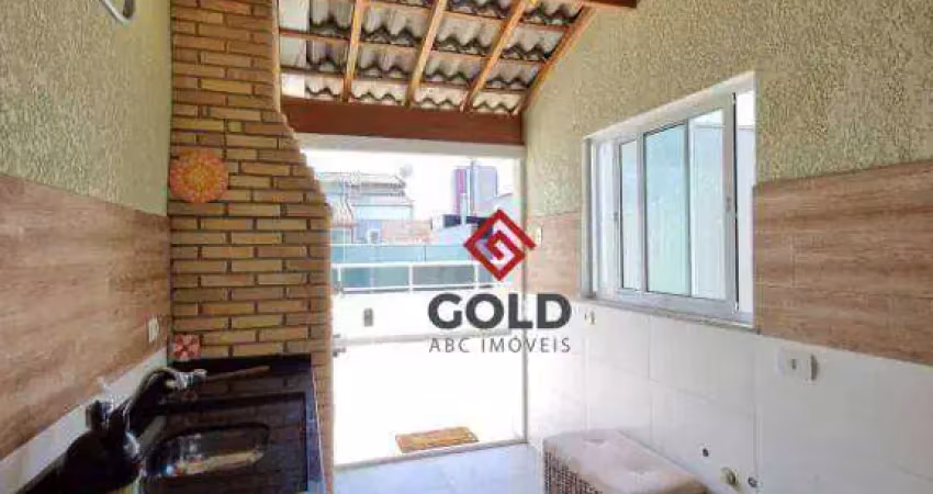 Cobertura com 2 dormitórios para alugar, 94 m² por r$ 2.845,00/mês - vila alpina - santo andré/sp