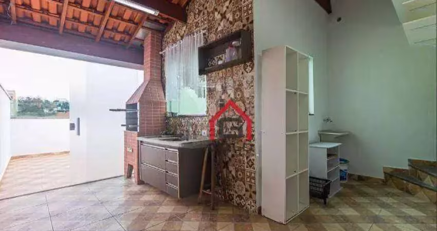 Cobertura com 2 dormitórios à venda, 100 m² por r$ 490.000,00 - jardim utinga - santo andré/sp