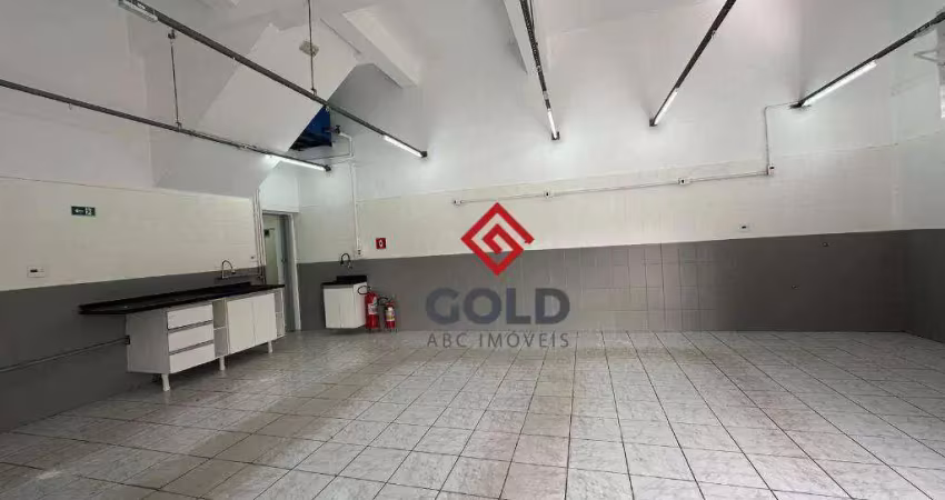 Salão para alugar, 66 m² por r$ 3.650,00/mês - vila camilópolis - santo andré/sp