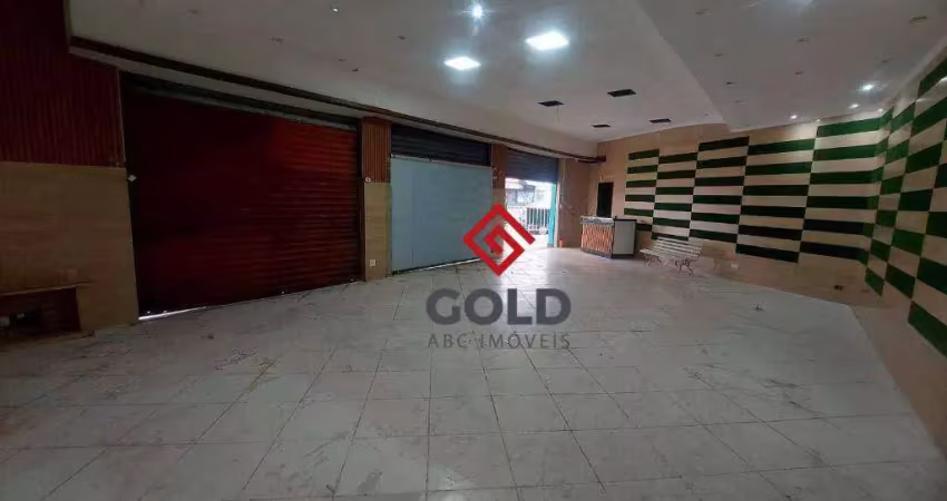 Salão para alugar, 215 m² por r$ 7.500,00/mês - parque novo oratório - santo andré/sp