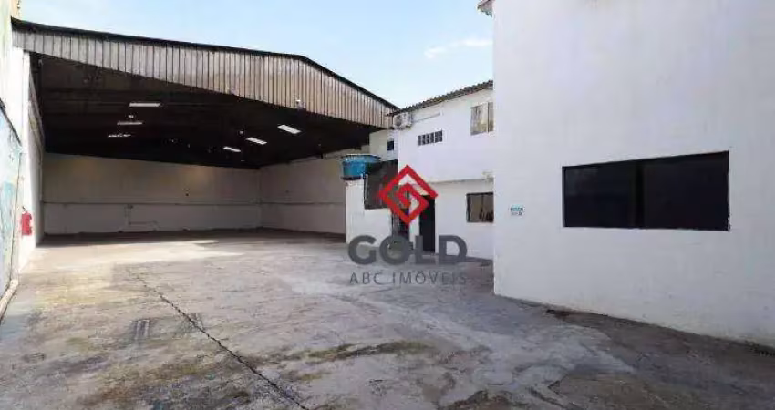 Galpão para alugar, 420 m² por r$ 15.417,00/mês - vila valparaíso - santo andré/sp