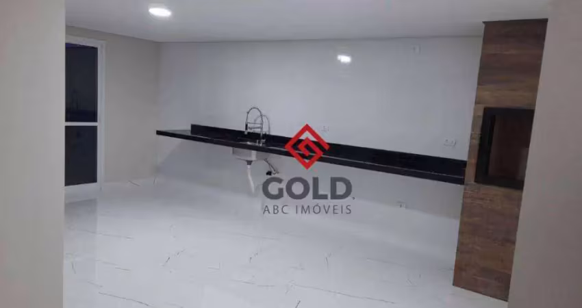 Cobertura com 2 dormitórios à venda, 100 m² por r$ 750.000,00 - vila linda - santo andré/sp