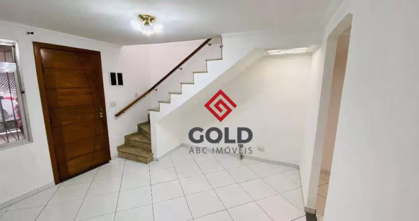 Sobrado com 3 dormitórios para alugar, 120 m² por r$ 2.860,00/mês - vila camilópolis - santo andré/sp