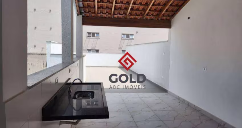 Cobertura com 3 dormitórios à venda, 146 m² por r$ 740.000,00 - campestre - santo andré/sp
