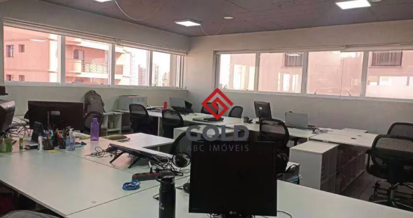 Sala para alugar, 74 m² por r$ 5.328,00/mês - vila assunção - santo andré/sp