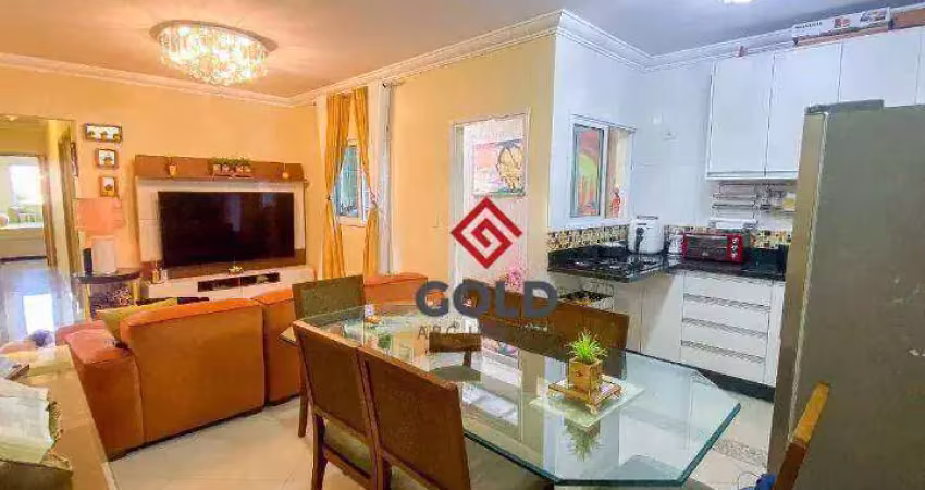 Apartamento com 3 dormitórios para alugar, 80 m² por r$ 3.179,00/mês - paraíso - santo andré/sp