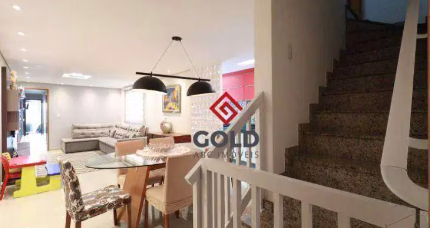 Cobertura com 3 dormitórios à venda, 210 m² por r$ 890.000,00 - campestre - santo andré/sp