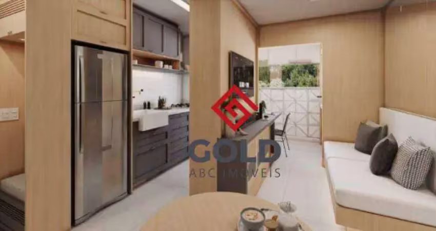 Apartamento com 2 dormitórios à venda, 44 m² por r$ 450.000,00 - campestre - santo andré/sp
