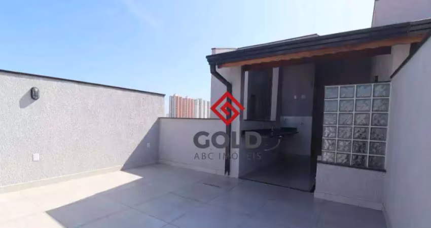 Cobertura com 2 dormitórios à venda, 80 m² por r$ 412.000,00 - vila vilma - santo andré/sp