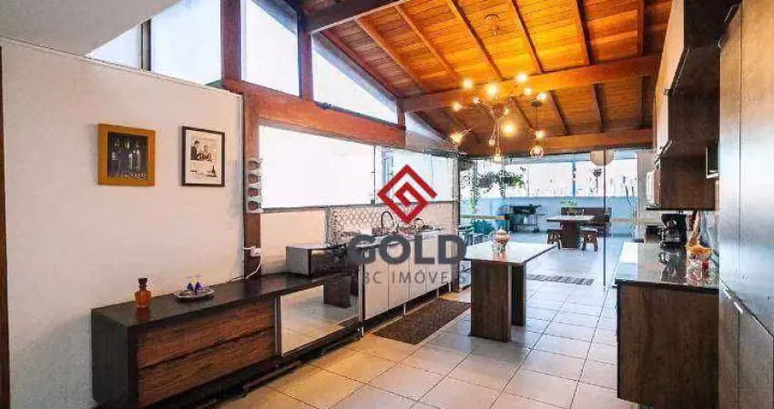 Cobertura com 2 dormitórios à venda, 119 m² por r$ 600.000,00 - campestre - santo andré/sp