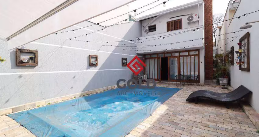 Sobrado com 3 dormitórios para alugar, 265 m² por r$ 14.725,00/mês - vila alzira - santo andré/sp