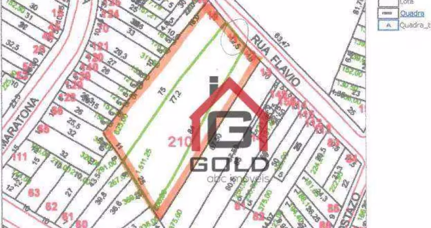 Terreno para alugar, 1511 m² por r$ 6.100,00/mês - vila alto de santo andré - santo andré/sp
