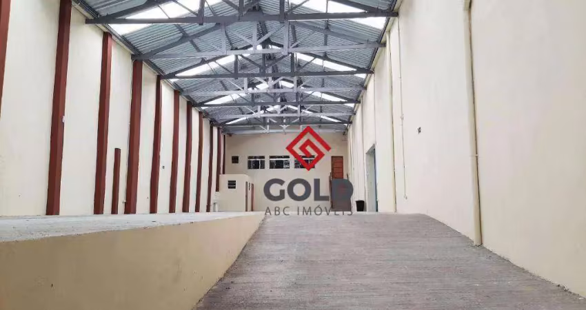 Galpão, 2260 m² - venda por r$ 6.150.000,00 ou aluguel por r$ 54.837,56/mês - jardim santo antônio - santo andré/sp