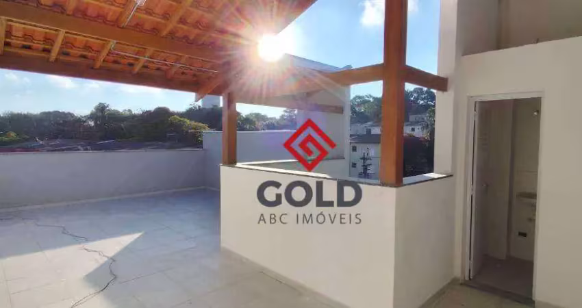 Cobertura com 2 dormitórios, 82 m² - venda por r$ 495.000,00 ou aluguel por r$ 3.000,00/mês - vila guiomar - santo andré/sp