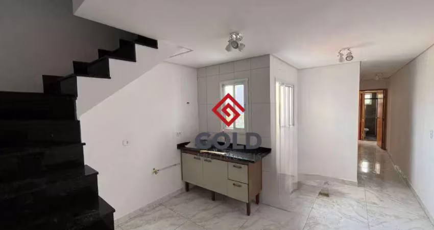 Cobertura com 2 dormitórios para alugar, 106 m² por r$ 2.715,00/mês - parque das nações - santo andré/sp