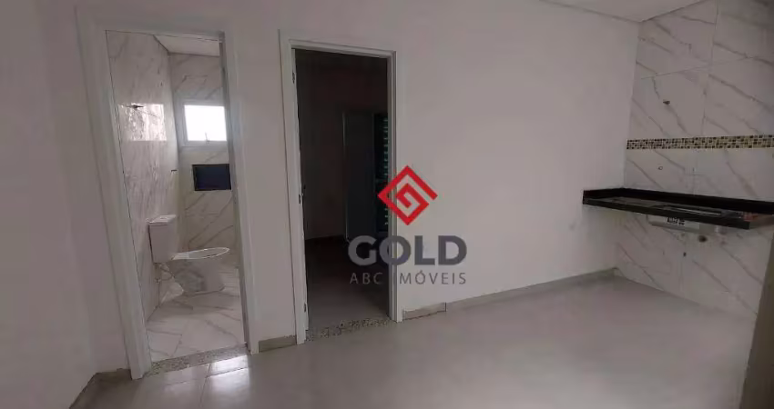 Kitnet com 1 dormitório para alugar, 22 m² por r$ 1.370,00/mês - parque novo oratório - santo andré/sp