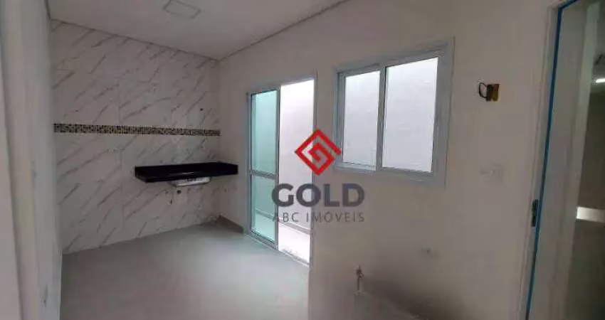 Kitnet com 1 dormitório para alugar, 22 m² por r$ 1.370,00/mês - parque novo oratório - santo andré/sp