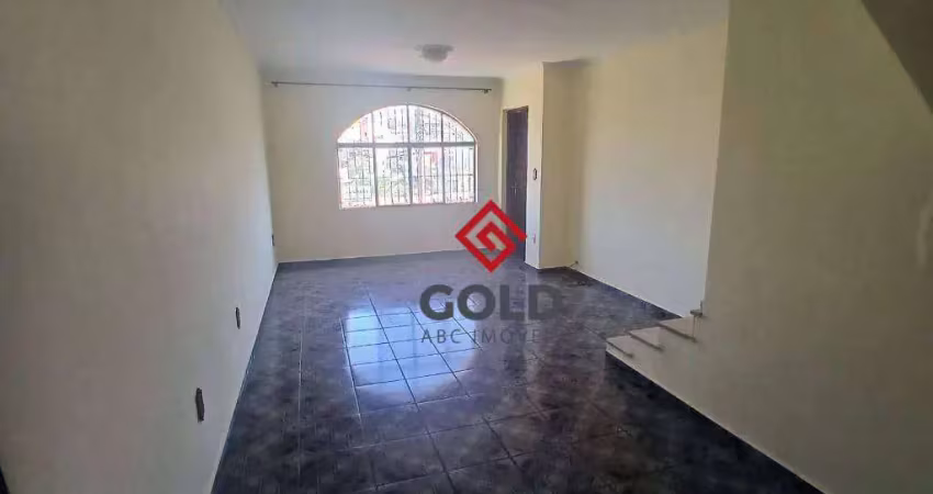 Sobrado com 3 dormitórios para alugar, 144 m² por r$ 2.775,00/mês - jardim santo antônio - santo andré/sp