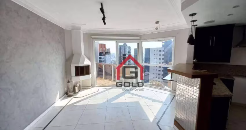 Apartamento triplex com 1 dormitório, 130 m² - venda por r$ 1.450.000,00 ou aluguel por r$ 8.885,00/mês - jardim - santo andré/sp