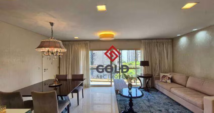Apartamento com 3 dormitórios para alugar, 125 m² por r$ 8.436,00/mês - jardim - santo andré/sp