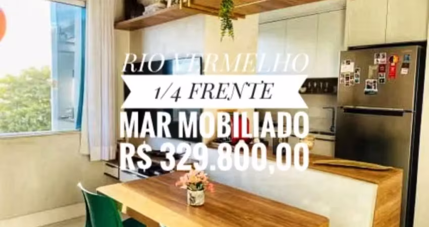 Viva à beira-mar no Rio Vermelho! Apartamento 1 quarto, suíte, vista espetacular. Oportunidade imperdível!