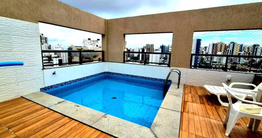 Cobertura de luxo na pituba: 3 quartos, 3 suítes, 2 salas, 4 banheiros, 2 vagas de garagem - 211m² - imperdível!