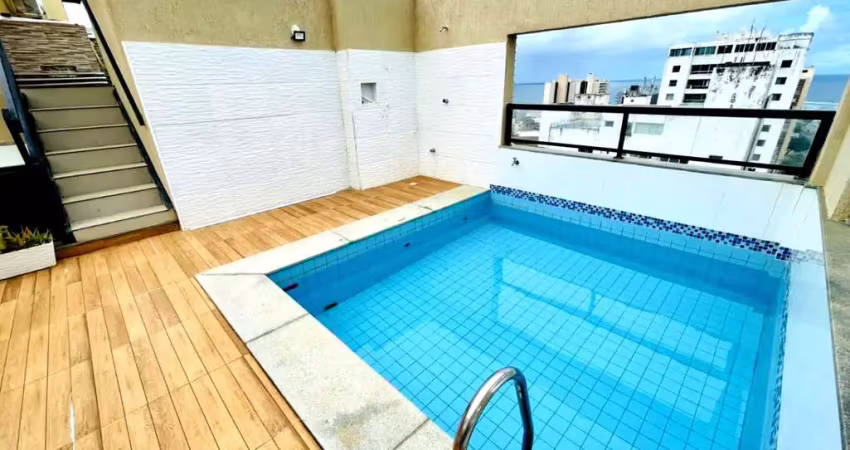 Imperdível cobertura 3 suítes com vista mar na pituba - salvador-ba: 154m², piscina, churrasqueira e condomínio completo!
